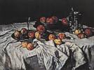 Carl Schuch (1846 - 1903) Stillleben mit äpfeln, Weinglas und Zinnkrug, um 1876