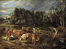 Peter Paul Rubens (1577 - 1640) Landschaft mit einer Kuhherde um 1618